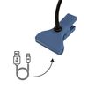 Flexo Pinza Led 3w Con Usb Azul