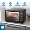 Horno Eléctrico Hr-63rmrusti, 2200w De Potencia Con 63 Litros, Negro