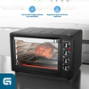 Horno Eléctrico Hr-63rmrusti, 2200w De Potencia Con 63 Litros, Negro