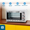 Horno Eléctrico Hr-28 Silver, 1600w Y 28 Litros, Gris