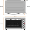 Horno Eléctrico Hr-48silverrusti, 2200w Y 48 Litros, Gris