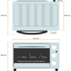 Horno Eléctrico Hr-23azure, 1600w Y 23 Litros, Azul