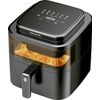 Freidora De Aire Grunkel Blacklightfryer, 1400w De 6 Litros Y 12 Programas, Negra.