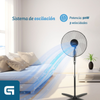 Ventilador De Pie Negro Con Base En X  Fan-165xng