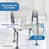 Silla De Baño Mobiclinic  Altura Regulable  Respaldo  Aluminio  Puerto