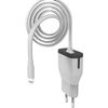 Muvit Cargador De Pared Apple Lightning Mfi 2.4a Cable 1m Blanco