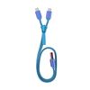 Muvit Life Cable Usb-micro Usb Dual (solo Carga) 1a 0,35m Zip Azul