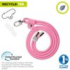 Muvit For Change Colgante Universal Con Soporte Transparente + Cordon Color Rosa