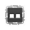 Tapa 2 Conectores Rj11-rj45 Negro Soft Niessen Sky 8518.2 Ns