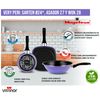 Set Sarten 24 Cm Wok Y Grill Inducción 28 Cm, Antiadherente Libre Pfoa, Mango Ergonómico Morado  Magefesa Very Peri