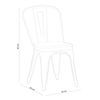 Pack 4 Sillas De Comedor Tolix 45 X 85 X 45 Cm