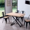 Adec Mesa De Centro Zoe Elevable Con Tapa Regular Roble Nordish/negro 49-76x120x80 Cm