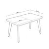 Adec Mesa De Comedor Génova Fija Roble Nordish 76x150x90 Cm