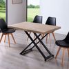 Adec Mesa De Centro Zoe Elevable Con Tapa Irregular Roble Honey/negro 49-76x120x80 Cm