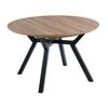 Adec Mesa De Comedor Delta Extensible Forma Circular Oak/negro 75x120-160x120 Cm