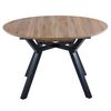 Adec Mesa De Comedor Delta Extensible Forma Circular Oak/negro 75x120-160x120 Cm