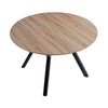 Adec Mesa De Comedor Delta Extensible Forma Circular Oak/negro 75x120-160x120 Cm