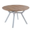 Adec Mesa De Comedor Delta Extensible Forma Circular Oak/blanco 75x120-160x120 Cm