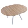 Adec Mesa De Comedor Delta Extensible Forma Circular Oak/blanco 75x120-160x120 Cm