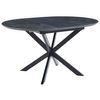 Adec Mesa De Comedor Ibiza Extensible Acabado Cerámico Negro 75x100-140x100 Cm