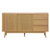 Adec Consola Baja Trend 2 Puertas Correderas + 3 Cajones Natural 80x150x40 Cm