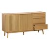 Adec Consola Baja Trend 2 Puertas Correderas + 3 Cajones Natural 80x150x40 Cm