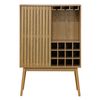 Adec Mueble Botellero Trend 1 Puerta 12 Botellas + Colgador De Copas Madera 120x80x40 Cm