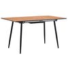 Adec Mesa De Comedor Artic Extensible Diseño Rústico Madera/negro 75x140-180x80 Cm