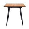 Adec Mesa De Comedor Artic Extensible Diseño Rústico Madera/negro 75x140-180x80 Cm