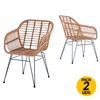 Adec Pack De 2 Sillones Multiusos Bombay Uso Interior/exterior Marrón