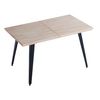 Adec Mesa De Comedor Berg Extensible Forma Rectangular Roble Nordish/negro 76x140-180-220x80 Cm