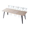 Adec Mesa De Comedor Berg Extensible Forma Rectangular Roble Nordish/negro 76x140-180-220x80 Cm