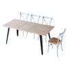 Adec Mesa De Comedor Berg Extensible Forma Rectangular Roble Nordish/negro 76x140-180-220x80 Cm