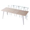 Adec Mesa De Comedor Berg Extensible Forma Rectangular Roble Nordish/blanco 76x140-180-220x80 Cm