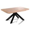 Adec Mesa De Comedor Xena Extensible Forma Rectangular Roble Nordish/negro 76x140-180-220x90 Cm