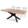 Adec Mesa De Comedor Xena Extensible Forma Rectangular Roble Nordish/negro 76x140-180-220x90 Cm