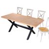 Adec Mesa De Comedor X-loft Extensible Forma Rectangular Roble Nordish/negro 76x140-180-220x80 Cm