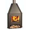 Chimenea De Leña Rinconera Eco Design Modelo R7 Titanium