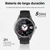 Smartwatch Ksix Globe, Pantalla Ultrafina 1.28" Multitáctil, 5 Días, App, Monitoreo Salud, Modo Multideporte, Sumergible, Negro