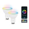 Bombillas Inteligentes Smartled Gu10 Ksix, 5,5w Equiv 35w, Pack 2, 400 Lm, App Compatible Alexa, Google Home Y Siri, Rgb + Cct