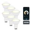 Bombillas Inteligentes Smartled Gu10 Ksix, 5,5w Equivalente 35w, Pack 6, 400 Lm, App Compatible Alexa, Google Home, Siri, Cct