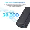 Powerbank Ksix Supra 30.000 Mah, 20 W, Power Delivery, Cable Usb-a A Usb-c Incluido, Carga Simultánea, Negro