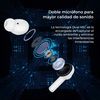 Auriculares Inalámbricos Ksix Orion, Enc, Autonomía 5+10 H, Control Táctil, Llamadas, Asistentes De Voz, Blanco