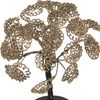 Figura Decorativa Alexandra House Living Negro Dorado Metal Árbol 18 X 18 X 29 Cm