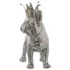 Figura Decorativa Alexandra House Living Plateado Plástico Perro Corona 14 X 26 X 25 Cm