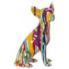 Figura Decorativa Alexandra House Living Multicolor Plástico Perro Pintura 14 X 19 X 28 Cm