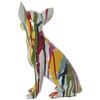 Figura Decorativa Alexandra House Living Multicolor Plástico Perro Pintura 14 X 19 X 28 Cm