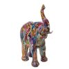 Figura Decorativa Alexandra House Living Multicolor Plástico Elefante 10 X 23 X 22 Cm