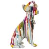 Figura Decorativa Alexandra House Living Multicolor Plástico Perro Auriculares Pintura 14 X 26 X 19 Cm