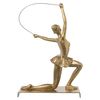 Figura Decorativa Alexandra House Living Dorado Plástico Gimnasta 13 X 19 X 27 Cm